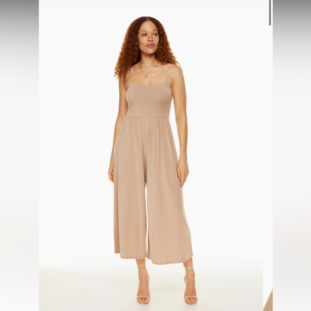 Aritzia Wilfred Market Jumpsuit in Gold Camel